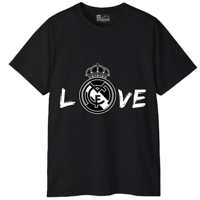تی‌شرت آستین کوتاه مردانه پاد آفرین مدل فوتبالی رئال مادرید کد 427