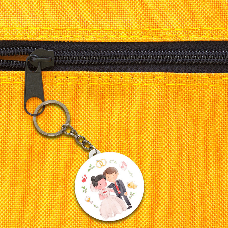 جاکلیدی خندالو مدل عروس و داماد کد 29623 جاکلیدی خندالو مدل عروس و داماد کد 29623