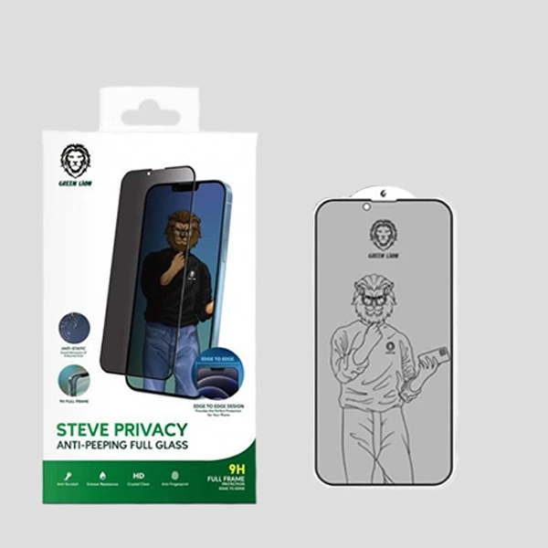 محافظ صفحه نمایش حریم شخصی گرین مدل Steve-Privacy مناسب برای گوشی موبایل اپل iPhone 13 Pro Max