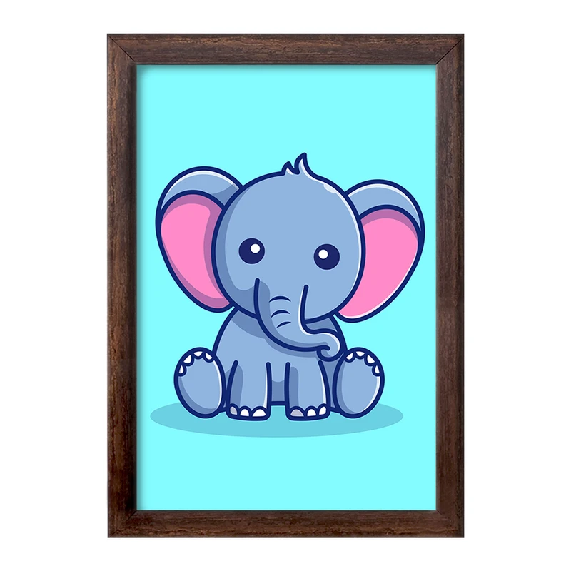 تابلو خندالو طرح حیوانات بامزه فیل کد 29634