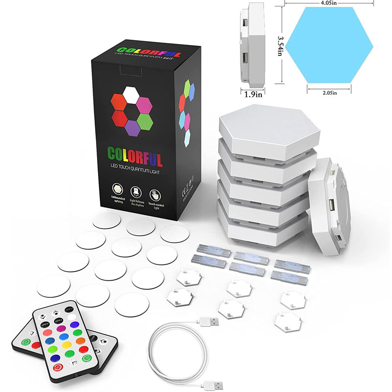 چراغ تزیینی مدل لمسی طرح RGB بسته 6 عددی