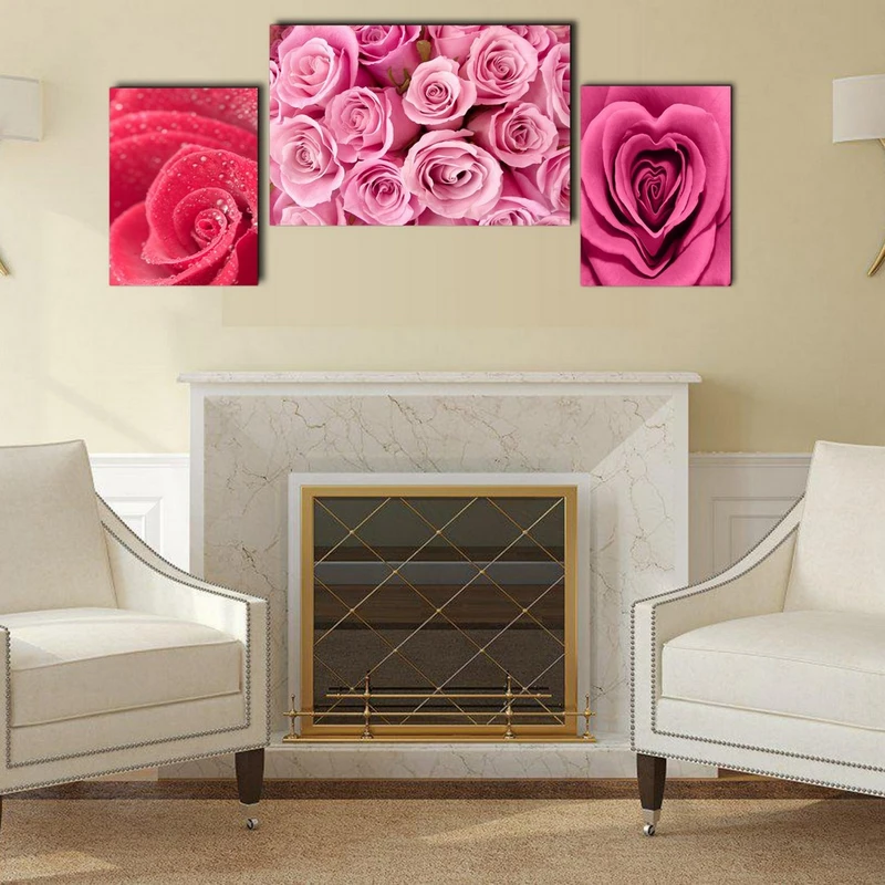 تابلو شاسی بکلیت طرح گل رز مدل SH-178 مجموعه 3 عددی