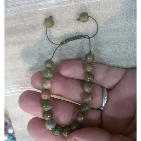 دستبند مدل سنگ اوناکیت