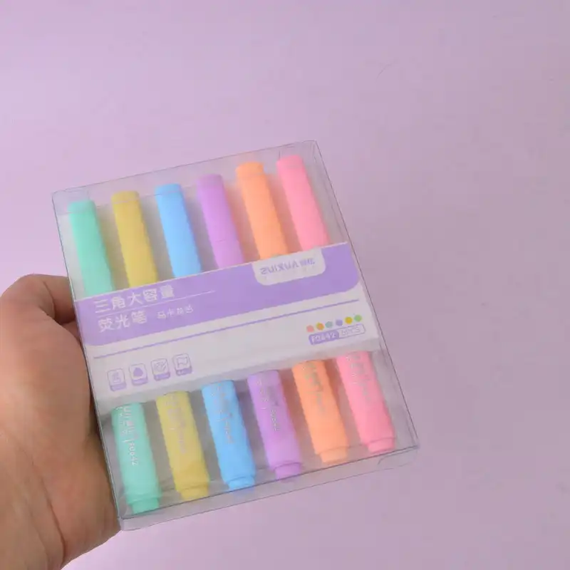 ماژیک علامت گذار ژیخوآ مدل پاستلی کد F0642 بسته 6 عددی