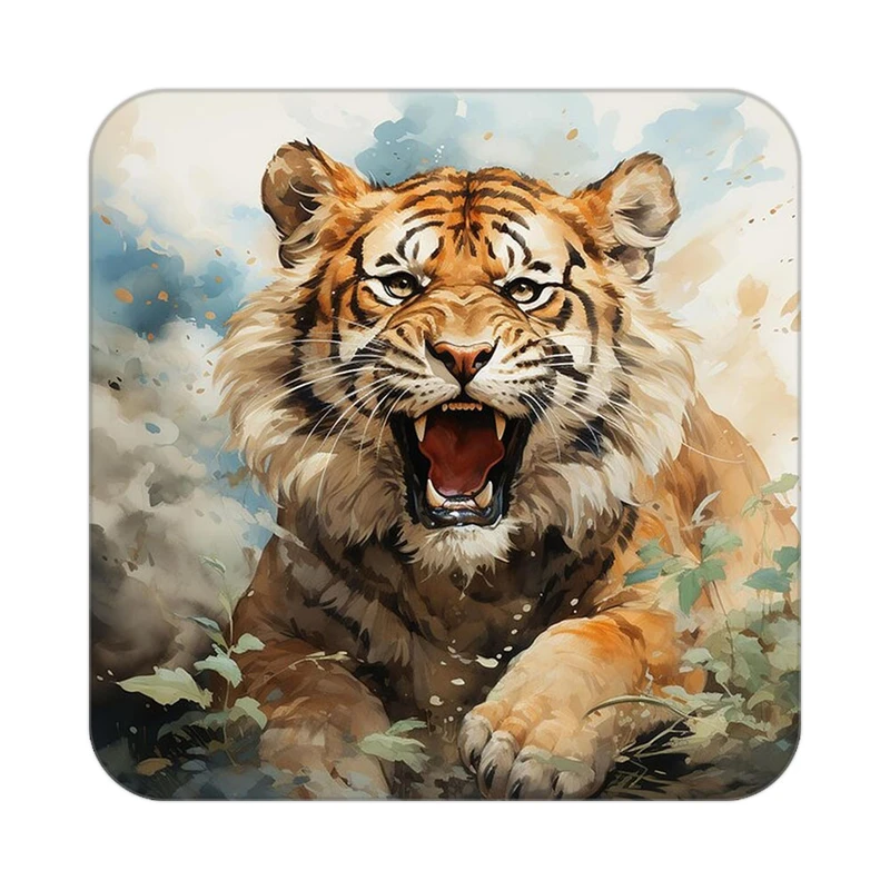 زیر لیوانی کاکتی طرح شیر مدل mp23169