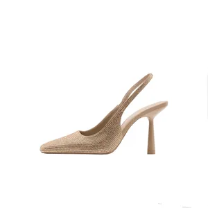 صندل زنانه زارا مدل SLINGBACK RHINESTONE 2211010