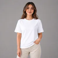 تی شرت زنانه آستین کوتاه نخی مدل پریا کد 3