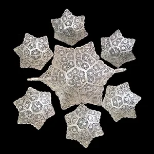 ست 7 تکه آجیل خوری ملیله کاری مدل پریا کد 909 