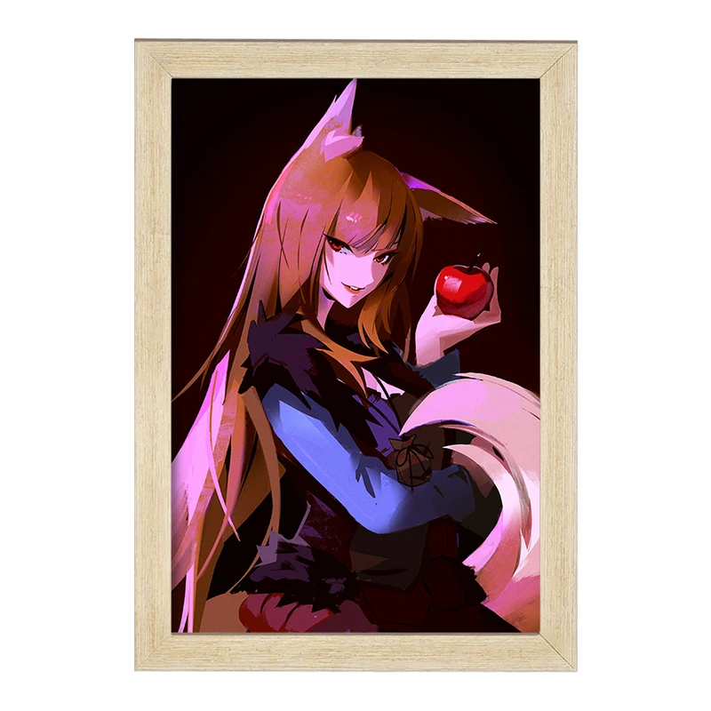 تابلو خندالو مدل هولو انیمه ادویه و گرگ کد 36099