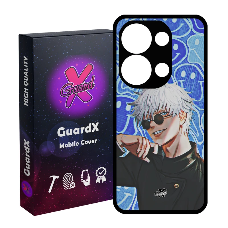 کاور گارد ایکس طرح ساتورو گوجو انیمه مدل Glass10552 مناسب برای گوشی موبایل شیائومی Redmi Note 13 Pro 4G / Poco M6 Pro 4G