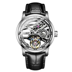 ساعت مچی عقربه‌ای مردانه آزوپ مدل Tourbillon Full Skeleton