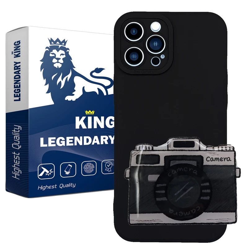  کاور لاین کینگ مدل ببعی مناسب برای گوشی موبایل اپل IPhone 12 pro Max به همراه پایه نگهدارنده