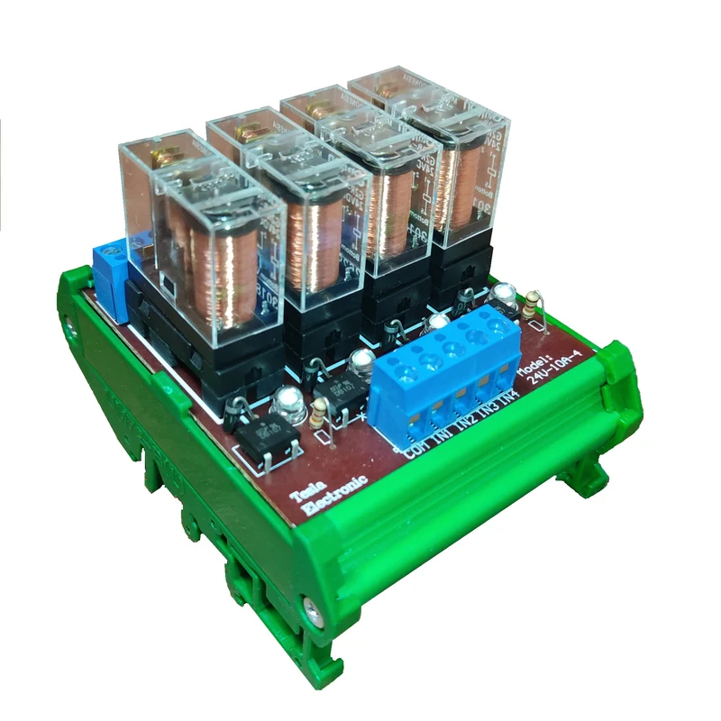 کارت رله 24 ولت 10 آمپر مدل 24V-10A-4