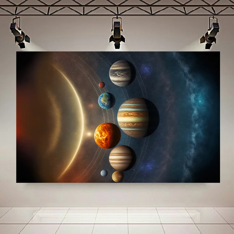 پوستر طرح منظومه شمسی مدل سیارات کد AR302703