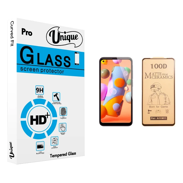 محافظ صفحه نمایش سرامیکی يونيک مدل +Clear مناسب برای گوشی موبایل سامسونگ Galaxy A11