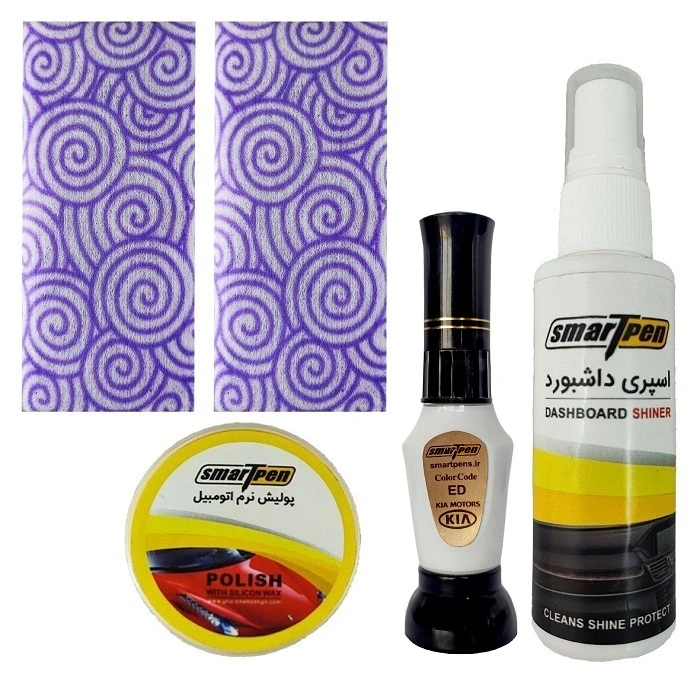 قلم خشگیر بدنه خودرو سفید اسمارت پن مدل ED مجموعه 5 عددی