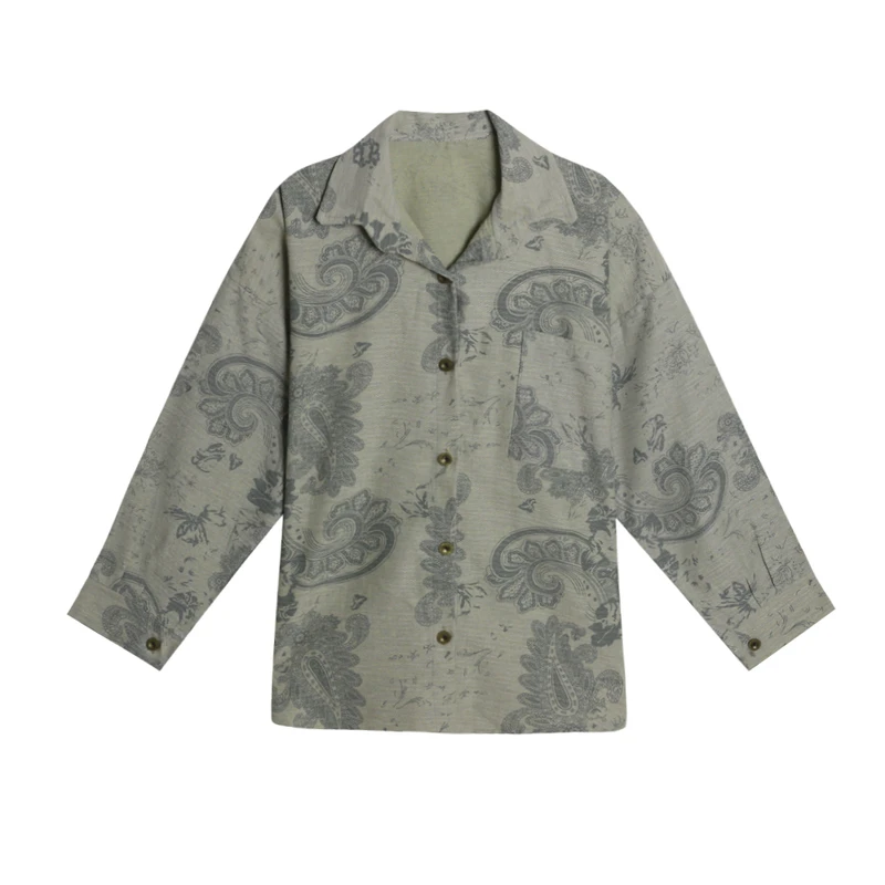 شومیز آستین بلند یقه برگردان زنانه مدل FD777