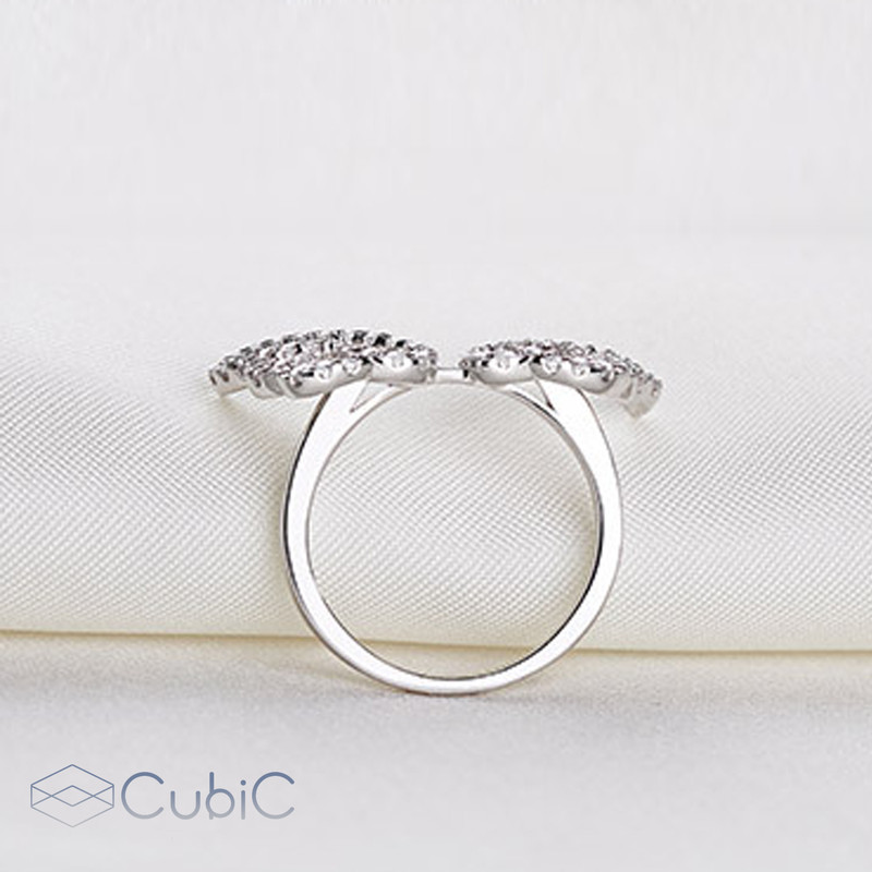 انگشتر نقره زنانه کوبیک مدل QR-6102 انگشتر نقره زنانه کوبیک مدل QR-6102