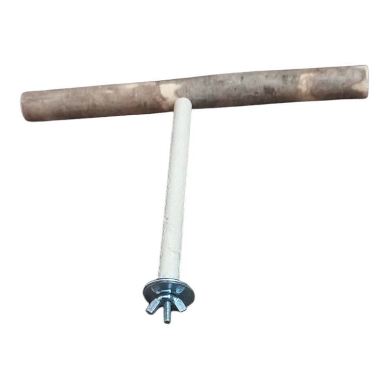 نشیمنگاه پرندگان مدل تی و چوب طبیعی کد 01