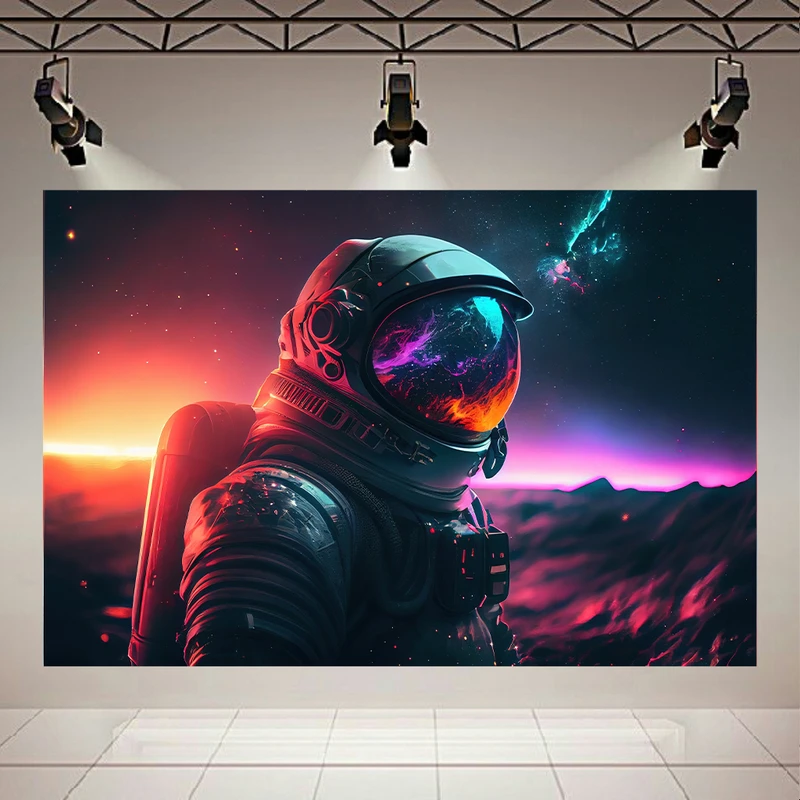  تابلو بوم طرح مخمل فضانورد گشت مدل گشت و گذار سحابی کد AR303394