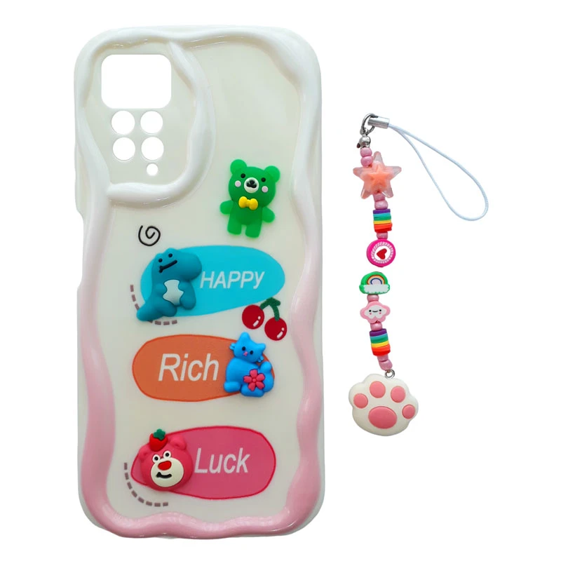 کاور طرح برجسته مدل Happy Dragon کد A10926 مناسب برای گوشی موبایل شیائومی Redmi Note 12 Pro 4G / Note 11 Pro 4G / Note 11 Pro 5G به همراه بند آویز