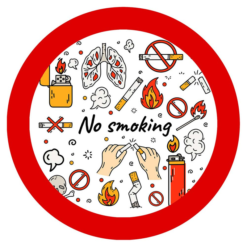 تابلو هشدار مدل سیگار ممنوع کد 007