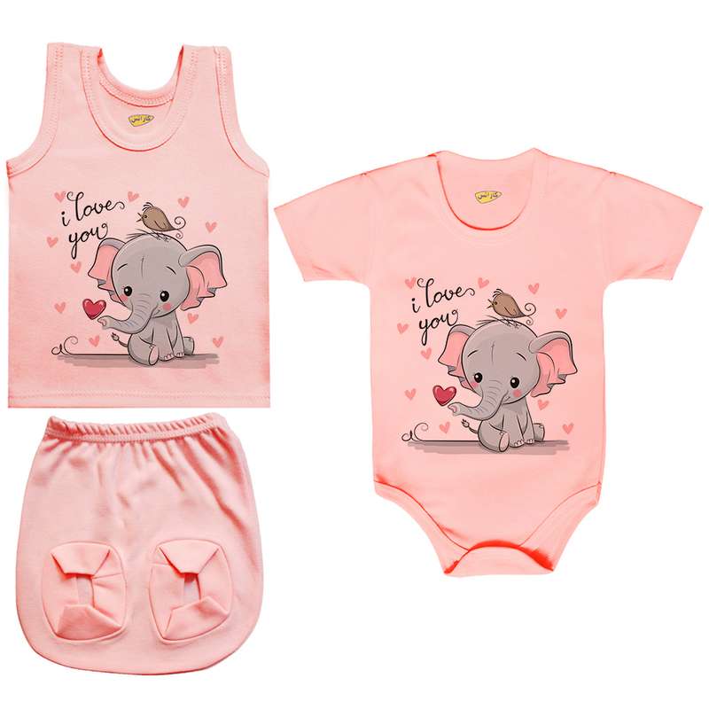 ست 3 تکه لباس نوزادی کارانس مدل PRSZS-3239