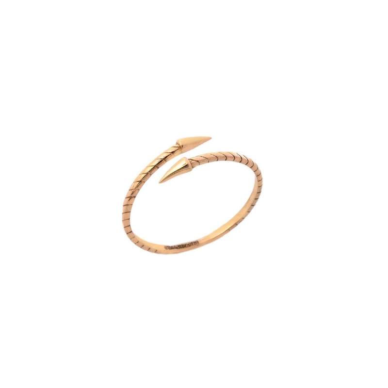 انگشتر طلا 18 عیار زنانه الی گالری مدل دو نیزه ظریف