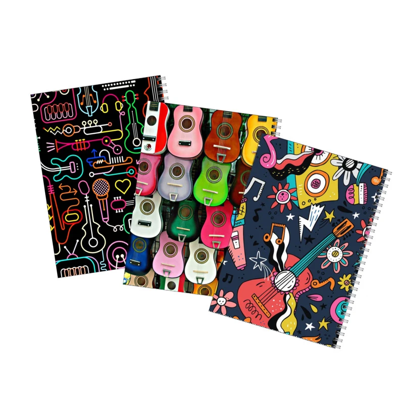 دفتر مشق 50 برگ بامبیلیپ طرح گیتار فانتزی کد 88 مجموعه 3 عددی