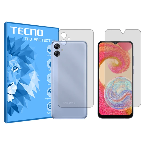 محافظ صفحه نمایش شفاف تکنو  مدل HyGEL مناسب برای گوشی موبایل سامسونگ Galaxy M04 به همراه محافظ پشت گوشی