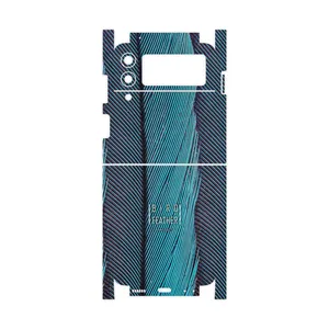 MAHOOT Turquoise feathers-FullSkin Cover Sticker for Samsung Galaxy Z Flip3 5G