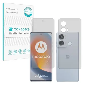 Rock space Resistant model matte screen protector suitable for Motorola Edge 50 Fusion Mobile phone along with the back protector