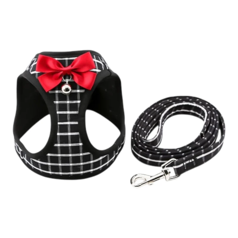 ست قلاده کتفی و بند قلاده سگ و گربه مدل پاپیونی کد 2026