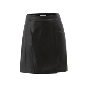 دامن زنانه مدل چرم چاکدار کد 6589