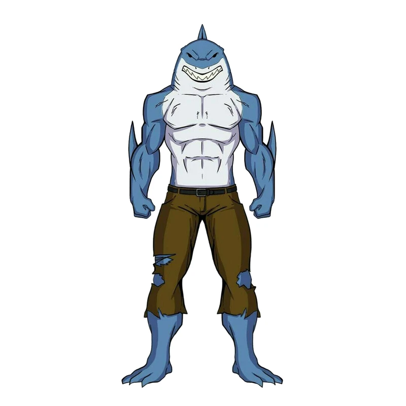 استیکر لپ تاپ و موبایل مدل سریال طرح شاه کوسه جوخه انتهار دی سی King Shark Suicide Squad DC کد 4551