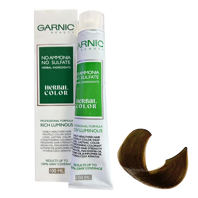 رنگ مو گارنیک مدل NO-AMMONIA شماره 7.3 حجم 100 میلی لیتر رنگ بلوند زیتونی