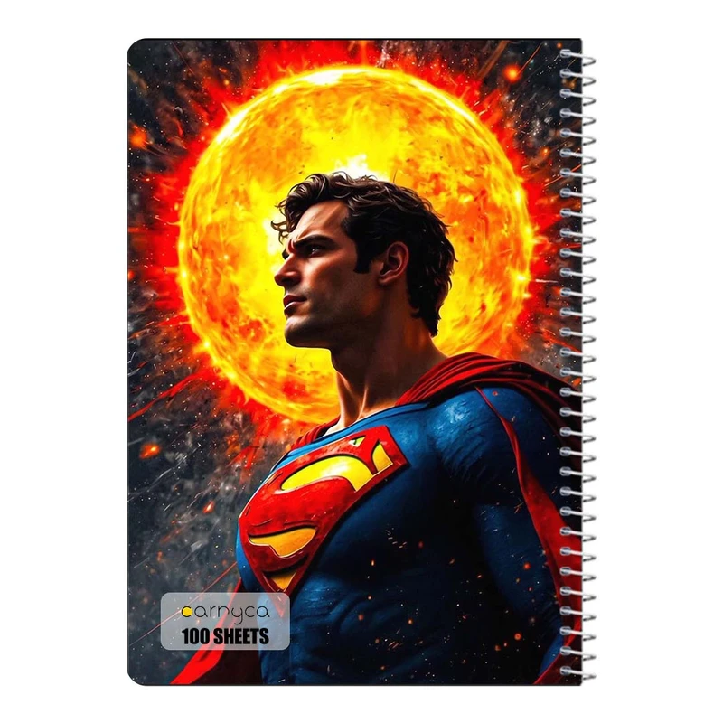 دفتر مشق 100 برگ سیمی کارنیکا طرح سوپرمن Superman کد 93500
