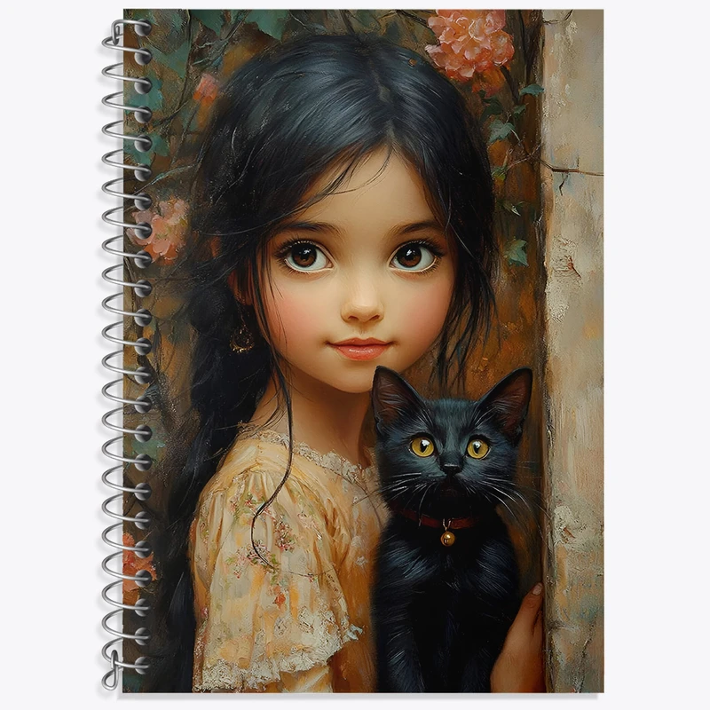 دفتر زبان 50 برگ خندالو مدل دو خط طرح دخترانه کد N4875