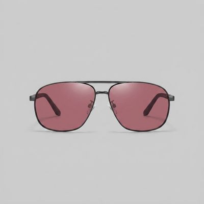 عینک آفتابی خلبانی مردانه آلبرت وگ مدل 6306C21P39 Polarized Maroon