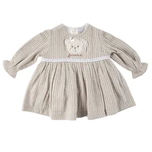 پیراهن آستین بلند یقه گرد دخترانه فیورلا مدل خرس کوچولو 25509-35511