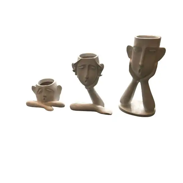 گلدان دکوری مدل متفکر مجموعه 3 عددی