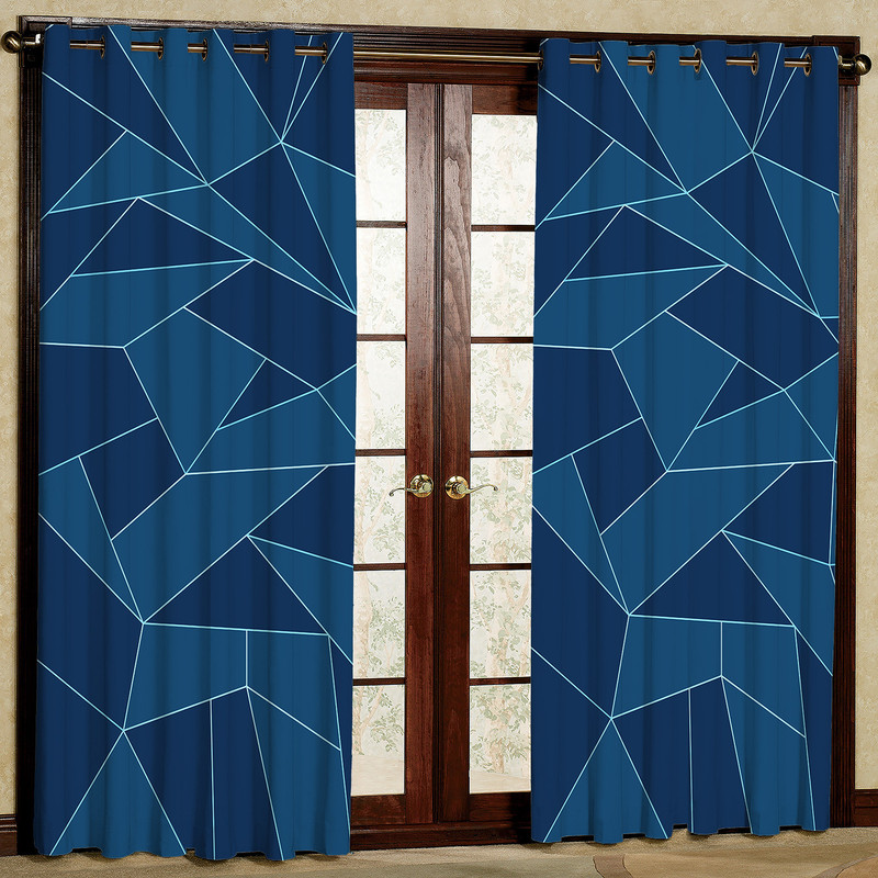 پرده مدل هندسی هازان پانچی کد 4121 سایز 140x200 سانتی متر
