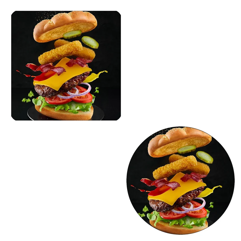 مگنت طرح چیز برگر کد M1 به همراه زیر لیوانی