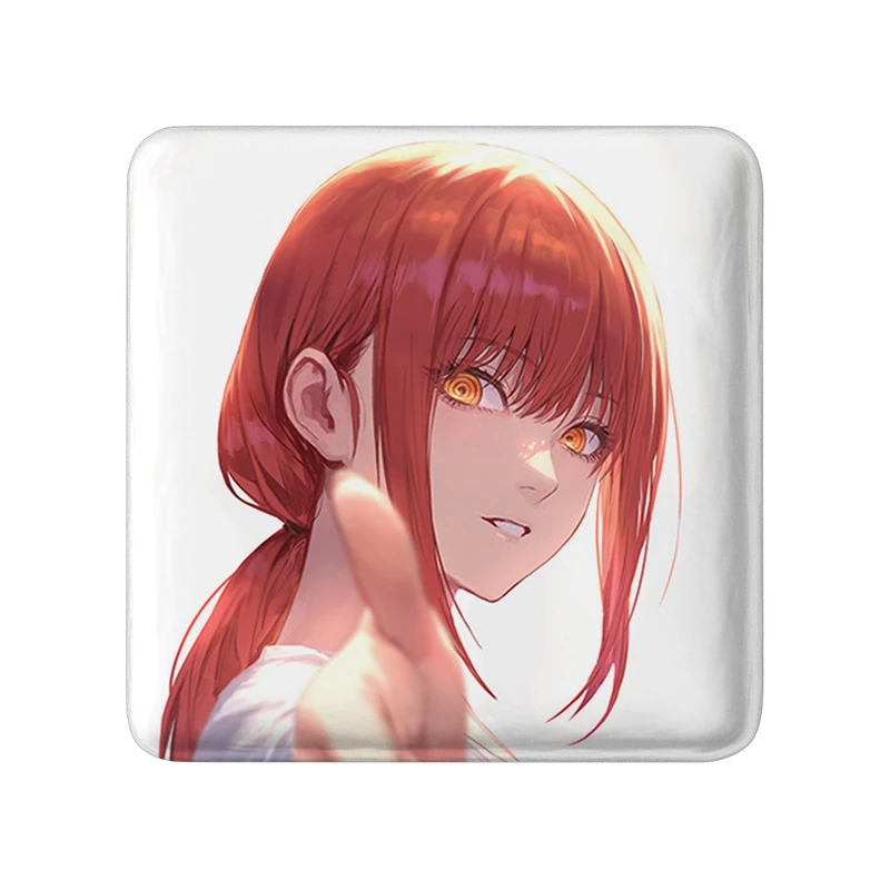 مگنت خندالو طرح ماکیما انیمه مرد اره ای Chainsaw Man  مدل مربعی کد 23209