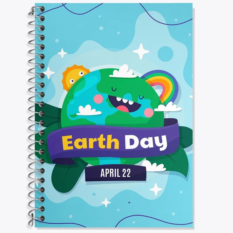 دفتر زبان 50 برگ خندالو مدل سه خط طرح حمایت از محیط زیست کد 25926