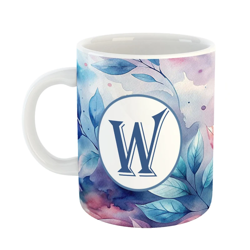 ماگ پادآفرین مدل فانتزی طرح حرف W کد 25