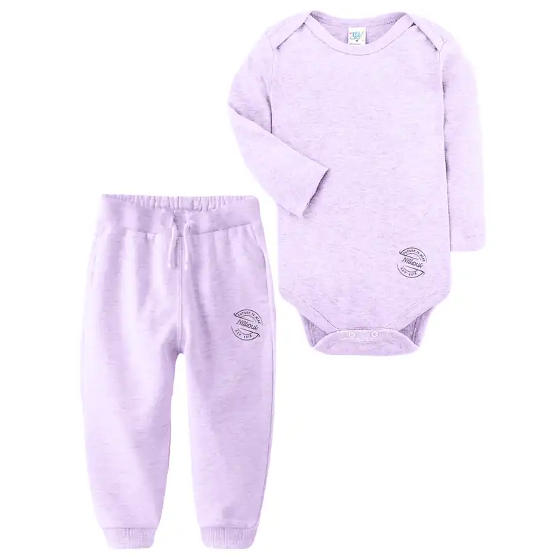 ست بادی و شلوار نوزادی نیل کوک مدل Dual Lilac مجموعه 2 عددی