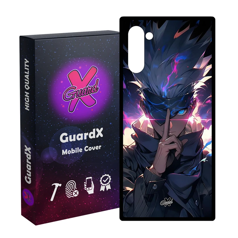 کاور گارد ایکس طرح ساتورو گوجو انیمه مدل Glass10700 مناسب برای گوشی موبایل سامسونگ Galaxy Note 10