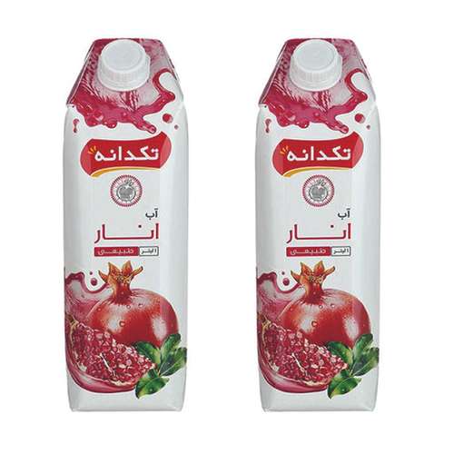 آب انار تکدانه - 1 لیتر بسته 2 عددی