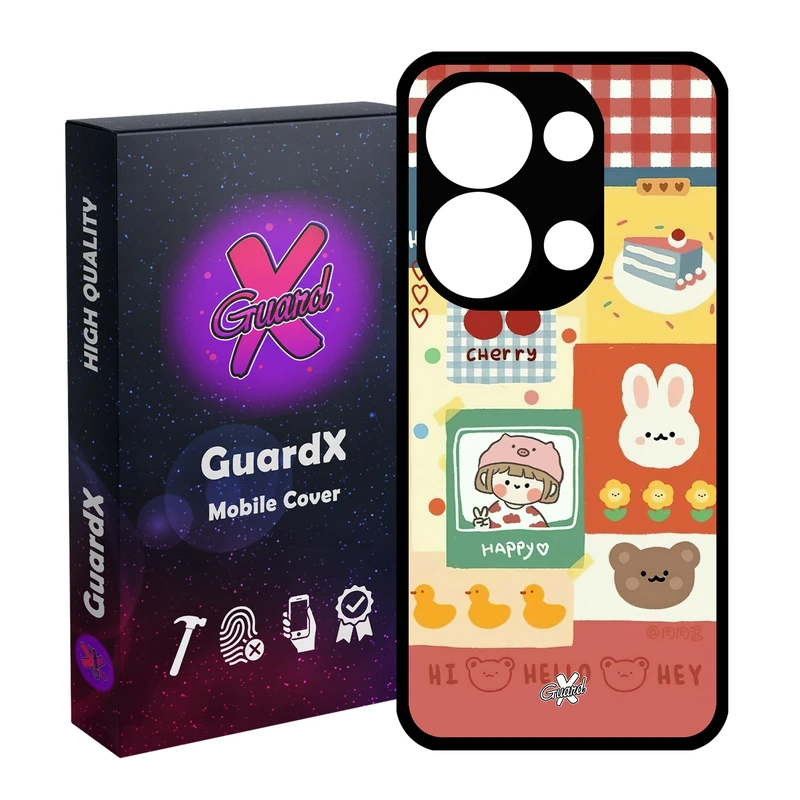 کاور گارد ایکس طرح دختر مدل Glass10515 مناسب برای گوشی موبایل شیائومی Redmi Note 13 Pro 4G / Poco M6 Pro 4G